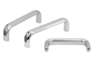Pull handles stainless steel, oval with thru hole