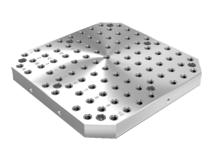 Subplates, grey cast iron with grid holes