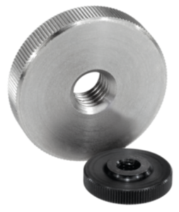 Knurled nuts flat steel and stainless steel, DIN 467