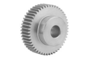 Cylindriska kugghjul i rostfritt stål, modul 1 fräst kuggning, rak kugg, ingreppsvinkel 20°