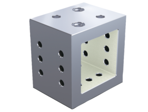 Mini tooling blocks, grey cast iron with grid holes