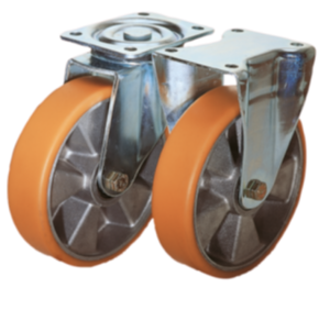 Länkhjul och bockhjul stålplåt medeltungt utförande