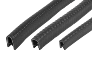 Edge protection profiles with steel retaining strip