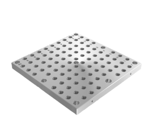 Utbytbara plattor i gråjärn med rasterhål