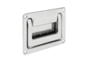 Recessed handles, stainless steel, fold-down