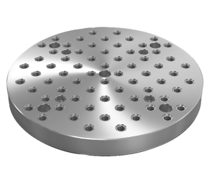 Baseplates, grey cast iron, round, with grid holes