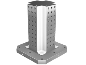 Uppspänningstorn i gråjärn, 4-sidiga med rasterhål